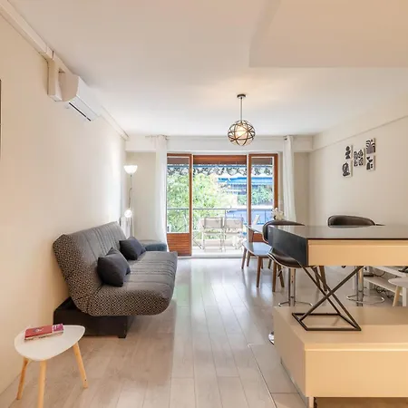 Yank's Centre Les Pins 5 Min Des Plages Apartamento *